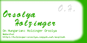 orsolya holzinger business card